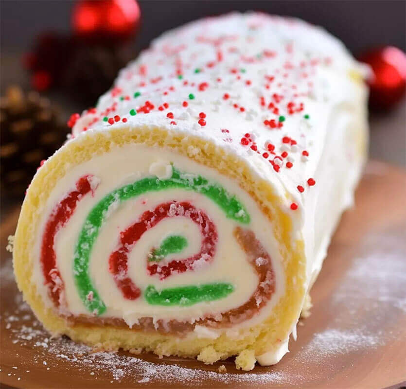 Christmas Vanilla Roll Cake: A Festive Delight – My Mother Kitchen